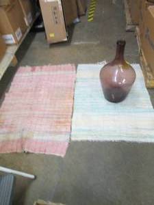 lot 216 image: 2 floor rugs 38 x 27 and 42 x 27...