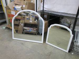 lot 266 image: 2 antique mirrors 22 x 22 and 34...