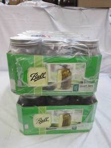 lot 276 image: 2 cases of 12 wide mouth quart cann...