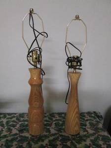 lot 299 image: 2 Handmade table lamps 15 and 14...