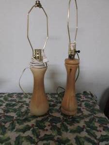 lot 300 image: 2 Handmade table lamps 10 and 11...