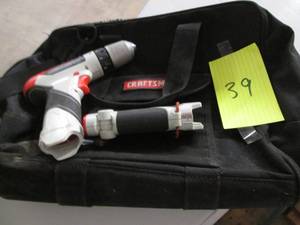 lot 39 image: Craftsman drill flashlight and tool...