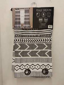 NEW HALF MOON HYGGE GEO 84 BLACKOUT CURTAINS