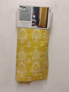 NEW THRESHOLD 84 BLACKOUT CURTAINS YELLOW