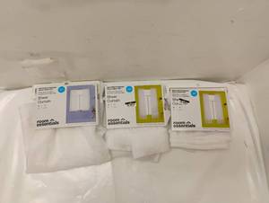 3 NEW ROOM ESSENTIALS 84 SHEER CURTAINS