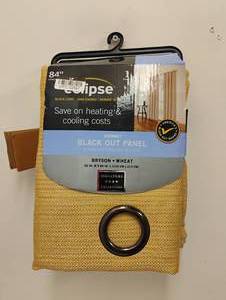 NEW ECLIPSE 84 BRYSON WHEAT BLACKOUT CURTAIN