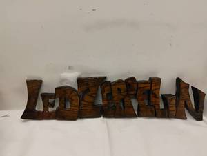 WOOD LED ZEPPELIN SIGN