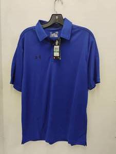 NEW UNDER ARMOUR MENS POLO SHIRT SIZE LARGE BLUE