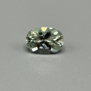 5.20 Carat Light Green Prasiolite Quartz Modified Cushion Oval Faceted Cut