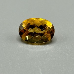 5.97 Carat Golden Citrine Modified Oval Checkerboard Cut