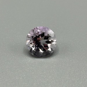 3.47 Carat Light Gray Purple Amethyst Round Faceted Cut