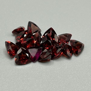 12.80 Carat Garnet Trillion Triangular Faceted Cut - Assorted Lot of Various Color & Size Loose Stones