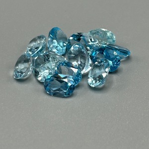 16.30 Carat Blue Topaz Mixed Cut - Assorted Lot of Various Color, Size & Shape Loose Stones