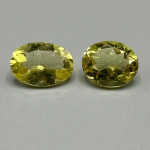 8.57 Carat Yellow Quartz Oval Faceted Cut - Set of 2 Loose Stones