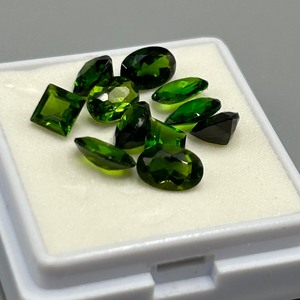 4.95 Carat Green Diopside Mixed Cut - Assorted Lot of Various Size & Shape Loose Stones