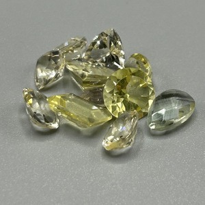 12 Carat Lemon Yellow to Colorless Quartz Mixed Cut - Assorted Lot of Various Size, Color & Shape Loose Stones