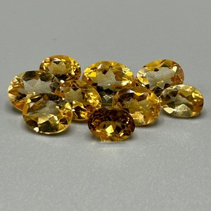15.34 Carat Citrine Oval Faceted Cut - Assorted Lot of Loose Stones