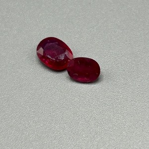 2 Carat Ruby Oval Faceted Cut - Set of 2 Loose Stones