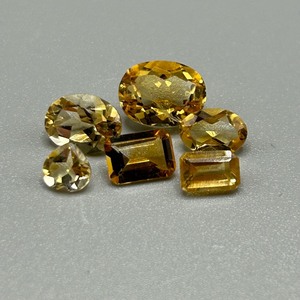 5.70 Carat Citrine Mixed Cut - Assorted Lot of Various Size, Shape & Color Loose Stones