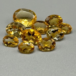 12.67 Carat Citrine Oval Faceted Cut - Assorted Lot of Size Loose Stones