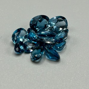 10.96 Carat London Blue Topaz Mixed Cut - Assorted Lot of Various Size, Color & Shape Loose Stones