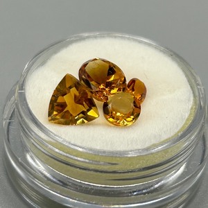 3 Carat Citrine Mixed Cut - Assorted Size, Color & Shape Set of 4 Loose Stones