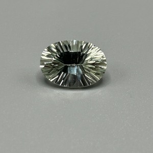 5.59 Carat Light Green Prasiolite Quartz Oval Starburst Cut