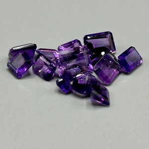 14 Carat Amethyst Mixed Cut - Assorted Lot of Various Size & Shape Loose Stones