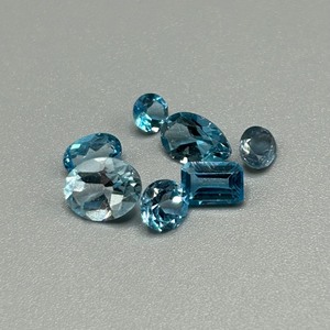 4.92 Carat Blue Topaz Mixed Cut - Assorted Lot of Various Size, Color & Shape Loose Stones