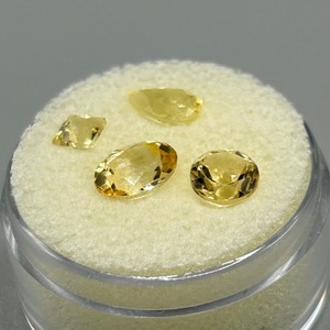 2.80 Carat Citrine Mixed Cut - Various Size & Shape Set of 4 Loose Stones