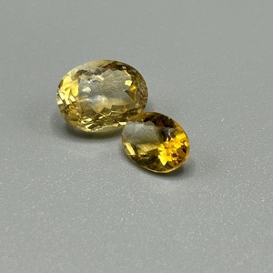 3.50 Carat Golden Citrine Oval Faceted Cut - Set of 2 Loose Stones