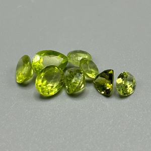 5.80 Carat Peridot Mixed Cut - Various Size & Shape Assorted Lot of Stones