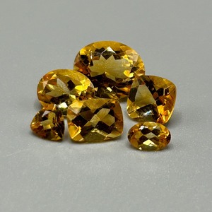 8.38 Carat Golden Citrine Mixed Cut - Various Size & Shape Set of 6 Loose Stones