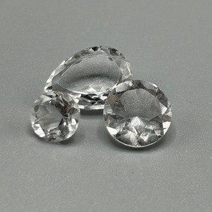 11.80 Carat Clear Quartz Mixed Cut - Various Size & Shape Set of 3 Loose Stones