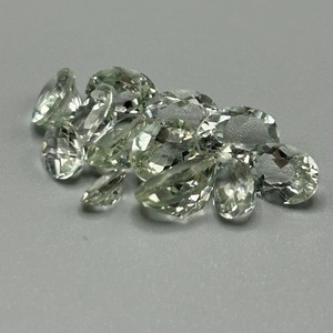 13.30 Carat Light Green Prasiolite Quartz Mixed Cut - Various Size Set of 12 Loose Stones