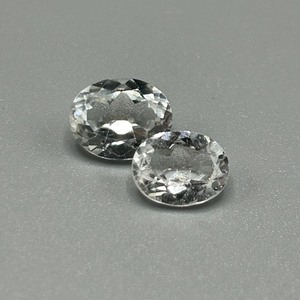 5.40 Carat Light Blue Topaz Oval Faceted Cut - Set of 2 Loose Stones