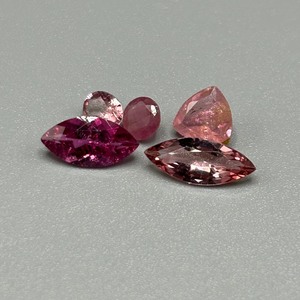 3.20 Carat Pink Gemstones Mixed Cut - Various Size, Shape, Color & Species Set of 5 Loose Stones