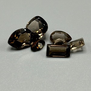 5.80 Carat Smoky Quartz Mixed Cut - Various Size, Color & Shape Set of 6 Loose Stones