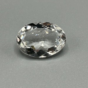 10.80 Carat Colorless Rock Crystal Quartz Oval Faceted Cut