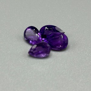 2.69 Carat Amethyst Mixed Cut - Various Size & Shape Set of 4 Loose Stones