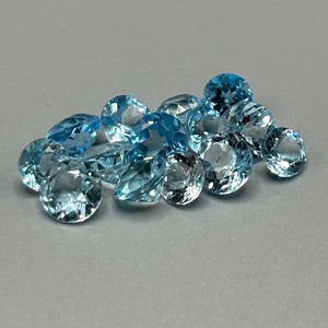 18.70 Carat Blue Topaz Mixed Cut - Assorted Lot of Various Size, Shape & Color Loose Stones