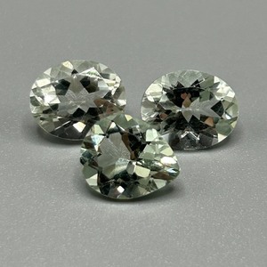 9.20 Carat Green Prasiolite Quartz Mixed Cut - Set of 3 Loose Stones