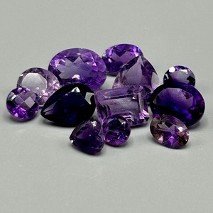 17.67 Carat Amethyst Mixed Cut - Assorted Lot of Various Color, Size & Shape Loose Stones