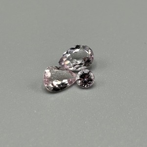 1.40 Carat Kunzite Mixed Cut - Various Size & Shape Set of 3 Loose Stones