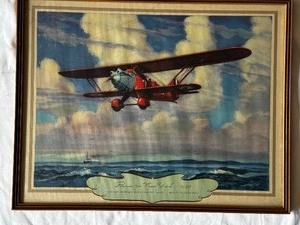 lot 7 image: Paris to New York 1930 Framed Print Measuring 16-14 x 12-34