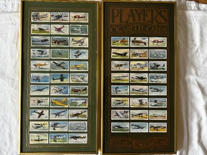 lot 9 image: Two Framed Collections of Players Cigarette Cards Measuring 11 x 23