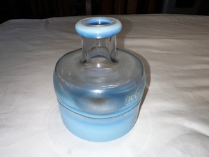 lot 197 image: Boda Blue And Clear Vase Made In Sweden 6 Tall