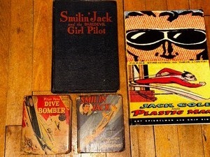 lot 222 image: Variety Of Vintage Childrens Books And Comics Smilin Jack