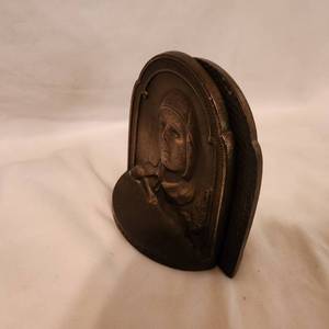 lot 241 image: The Aviator Charles Lindberg Bronze Bookends