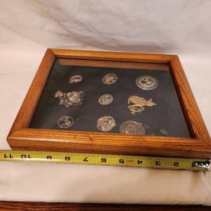 lot 274 image: Variety of Framed Antique Pins